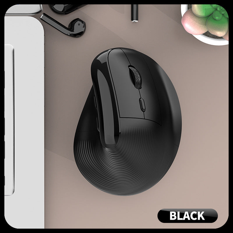 Ratón Vertical Inalámbrico Bluetooth Dual Modo: Carga, Silencioso, Ideal para Negocios y Oficina