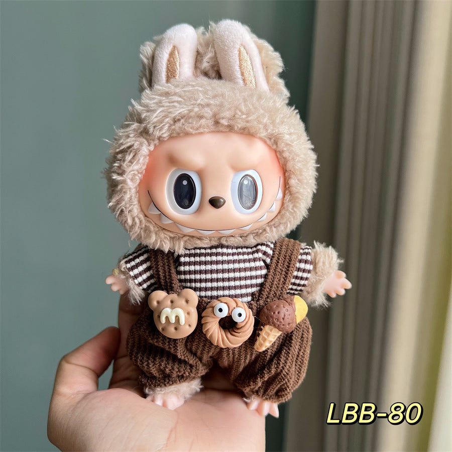 Ropa y Zapatos Chunky Estilo Urbano para Labubu de 17 cm – Accesorios para Muñecas (Muñeca No Incluida)