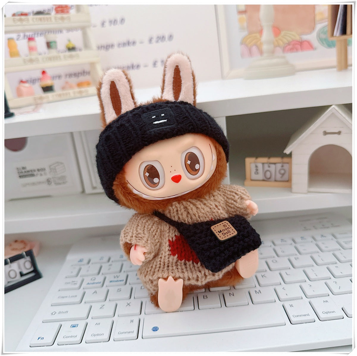 Tender Thread: Compatible with Labubu, Clothing Set, Accessories for 17cm Dolls, Accessories for Labubu (No Doll)