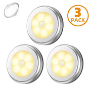 Set de 3 Luces Nocturnas con Sensor de Movimiento: Iluminación Inteligente para Armarios, Escaleras y Mesita de Noche, Control Fotosensible