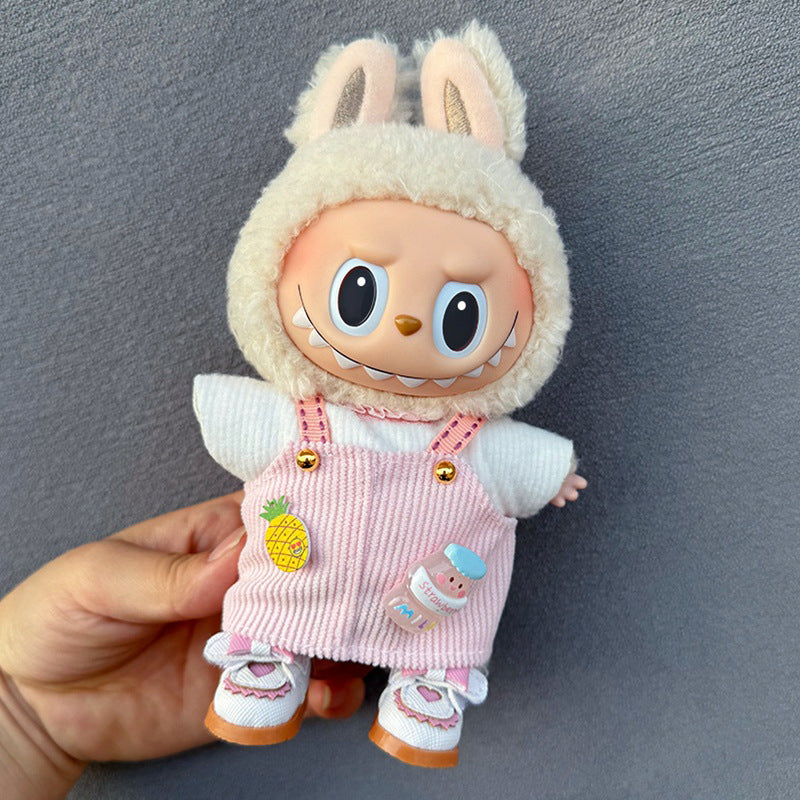 Bonitos conjuntos de Ropa y zapatos para muñecas:Accesorios para labubu de 17cm (Muñeca no incluida)