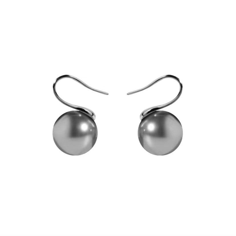 Aretes de Perlas en Plata Pura 999 – Estilo Clásico con Cierre de Gancho