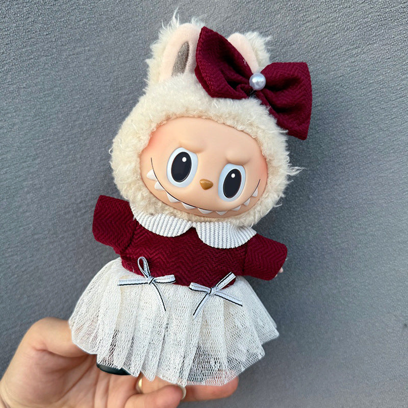 Bonitos conjuntos de Ropa y zapatos para muñecas:Accesorios para labubu de 17cm (Muñeca no incluida)