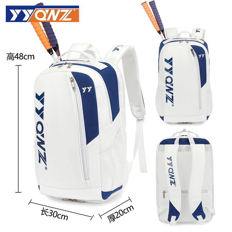 Mochila de Bádminton Unisex – Bolsa de Hombro para 3 Raquetas con Compartimentos Funcionales