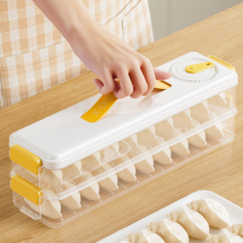 Freezer Dumpling Storage Box: Food Grade Refrigerator Organizer