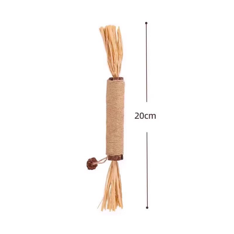 Juguete con catnip para gatos – Varita con hierba gatera para masticar y calmar el estrés