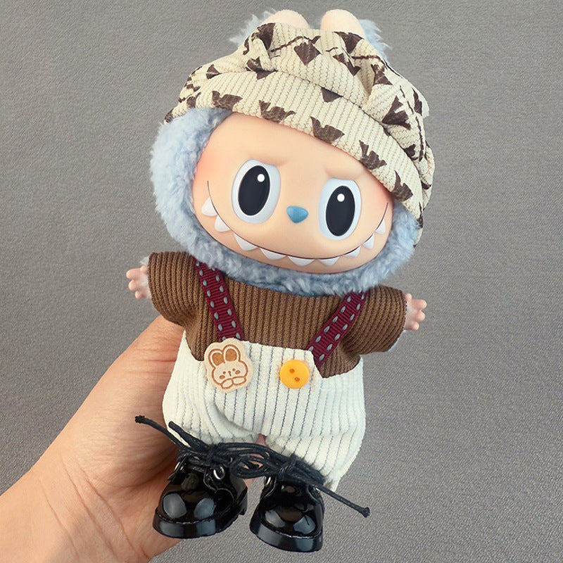 Bonitos conjuntos de Ropa y zapatos para muñecas:Accesorios para labubu de 17cm (Muñeca no incluida)