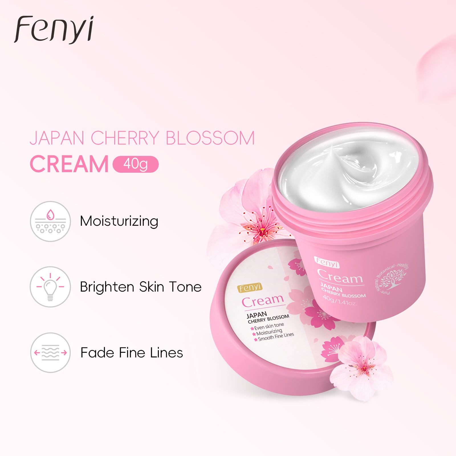 LaiKou Crema Hidratante de Planta de Cereza Sakura 40g: Hidratación y Cuidado de la Piel