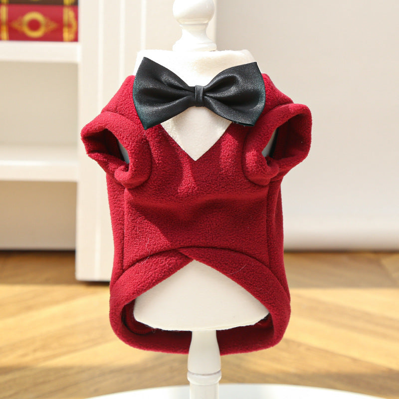 Ropa Elegante para Perros Grandes: Camiseta con Chaleco y Corbatín