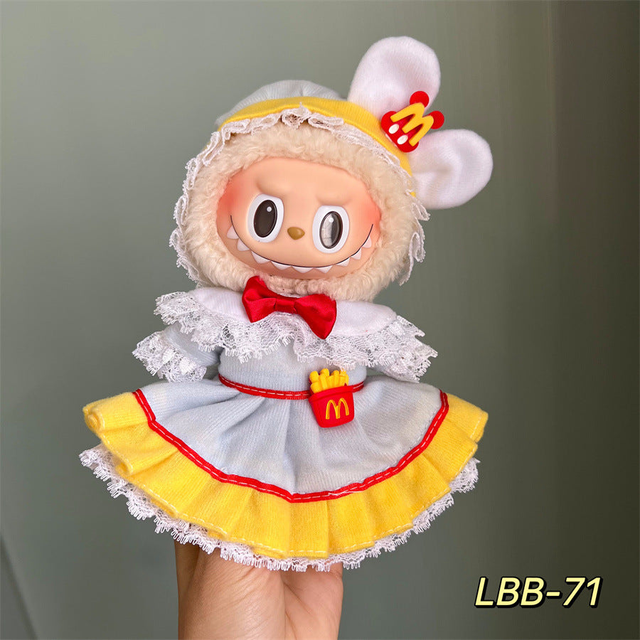 Ropa y Zapatos Chunky Estilo Urbano para Labubu de 17 cm – Accesorios para Muñecas (Muñeca No Incluida)