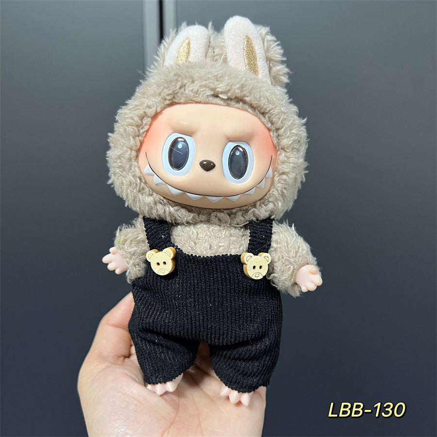 Ropa estilo Preppy Francés para Labubu de 17cm – Outfit de Muñeca de Pie o Sentada