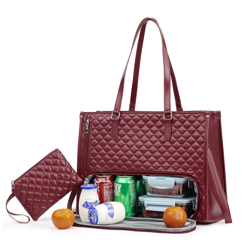 Tote 2 en 1 para Oficina con Bolsillo para Merienda y Almuerzo