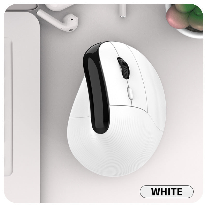 Ratón Vertical Inalámbrico Bluetooth Dual Modo: Carga, Silencioso, Ideal para Negocios y Oficina