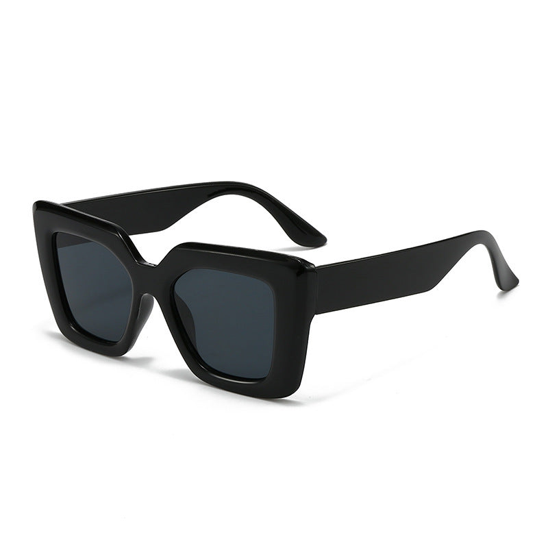 Gafas de Sol Retro Estilo Mariposa Semi-cuadradas para Mujer: Carey, Negro y Caoba