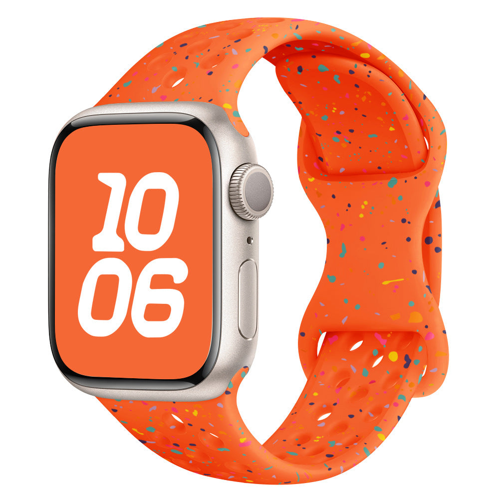 Correa de Silicona con Efecto Purpurina para Apple Watch Series 1–11 y SE 3