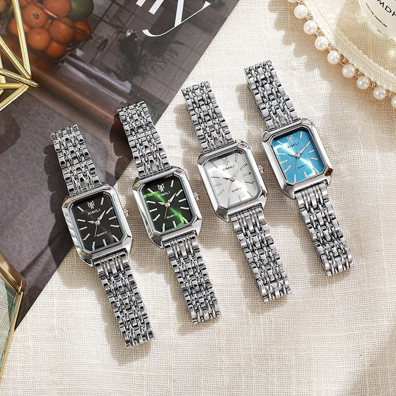 Reloj para Mujer Cuadrado de Acero Inoxidable – Estilo Moderno y Sofisticado