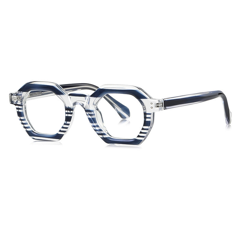 Blue Light Blocking Glasses: Hexagonal Retro Style for Men