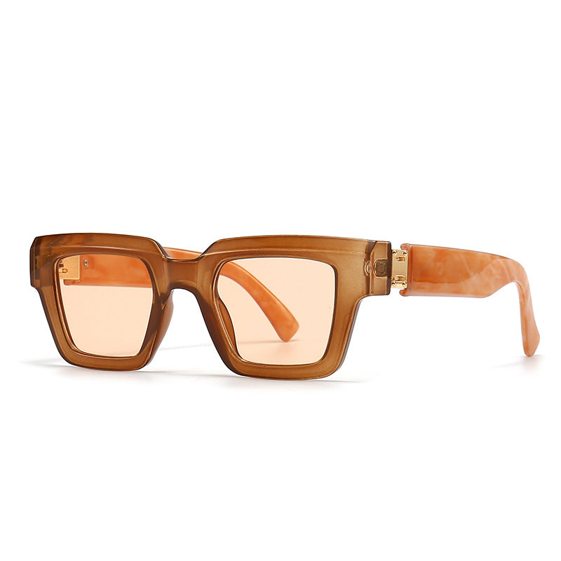 Gafas de Sol Retro Cuadradas para Mujer con Acabado de Mármol