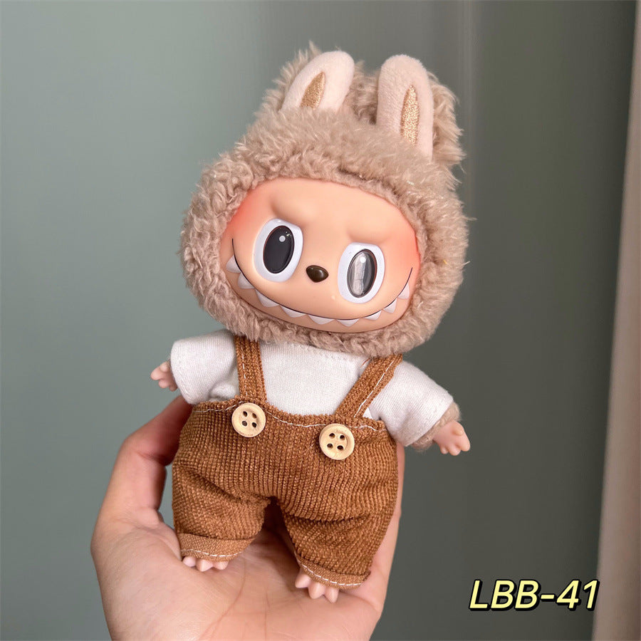 Ropa Nerd-Chic para Muñeca Labubu 17 cm – Accesorios de Moda (Muñeca No Incluida)