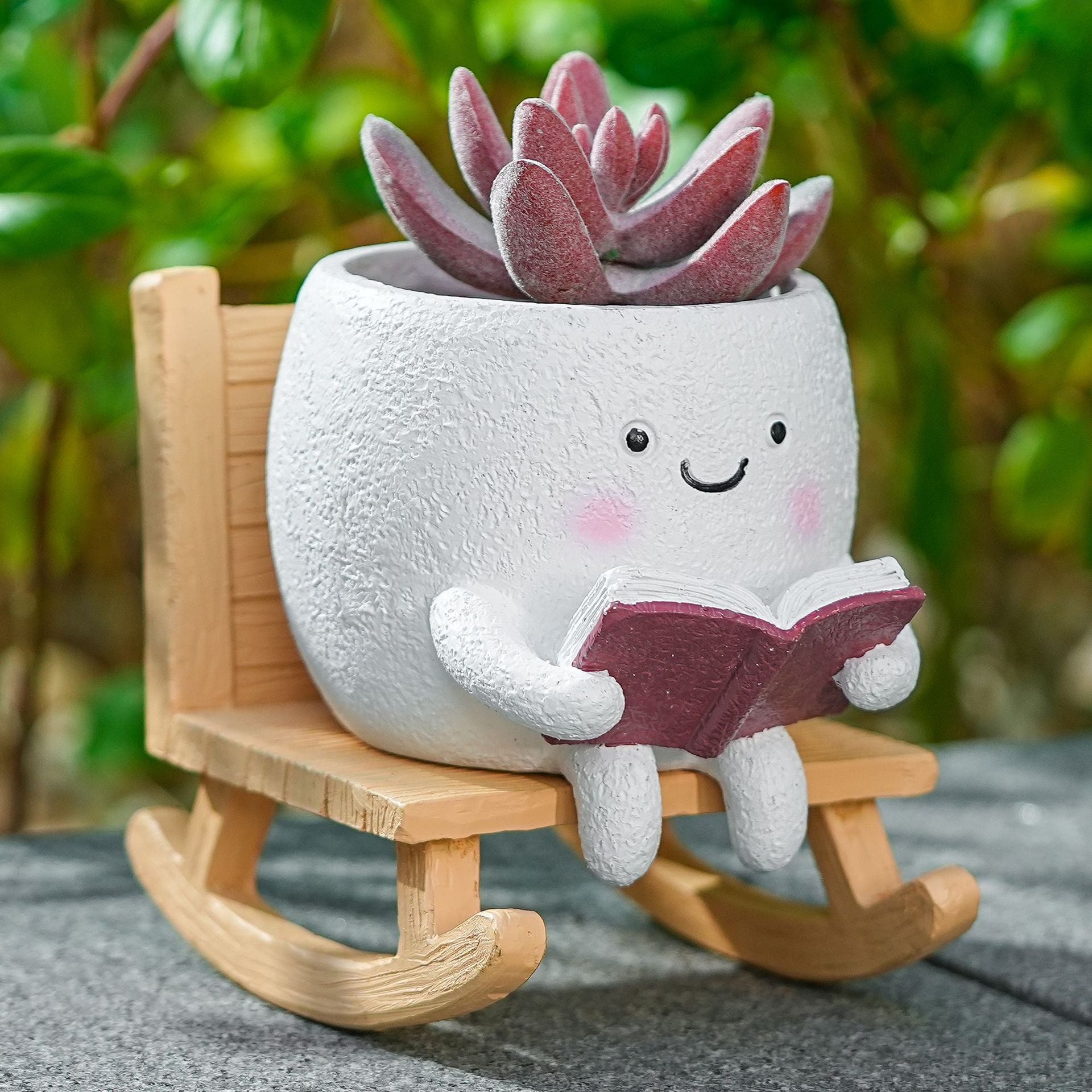 European & American Rocking Chairs: Resin Handicrafts for Flower Pots & Planting