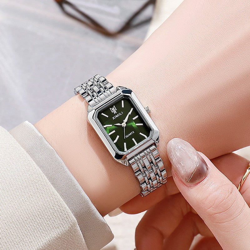 Reloj para Mujer Cuadrado de Acero Inoxidable – Estilo Moderno y Sofisticado