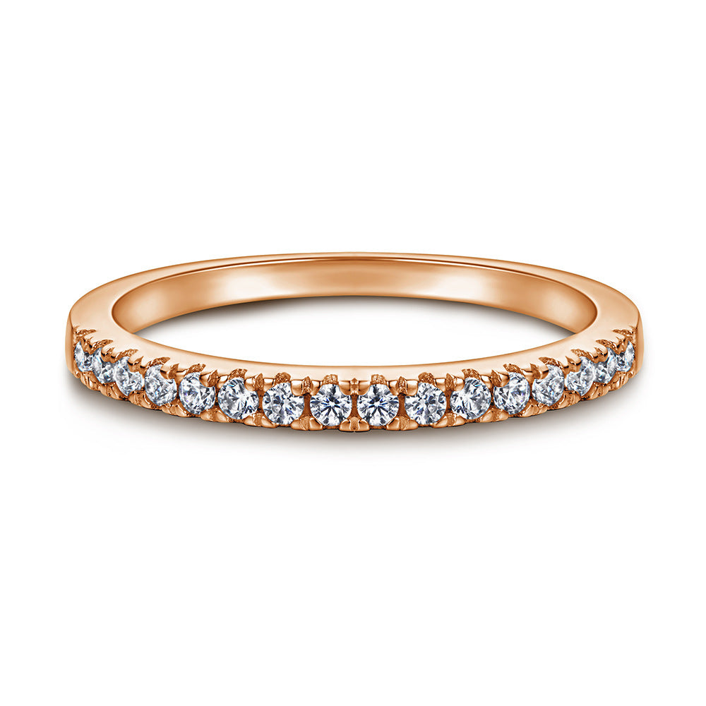 Argolla Retro para Mujer en Plata 925 – Micro Engastado con Zirconias