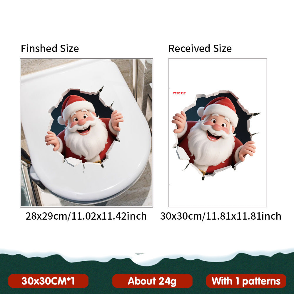 Pegatinas Navideñas de Santa Claus, Reno y Muñeco de Nieve | Decoración para Ventanas
