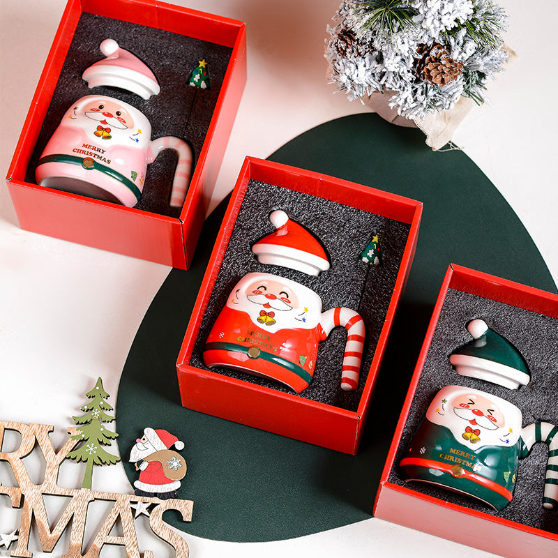 Set de taza y cuchara navideña para regalo
