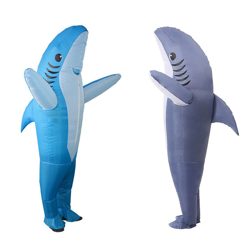 Disfraz inflable de tiburón para fiesta de Halloween: Cosplay y accesorios