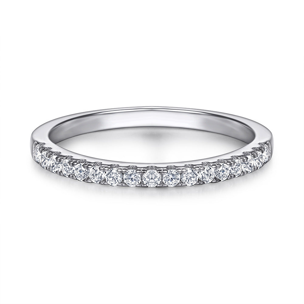 Set de Anillos Apilables de Compromiso y Boda en Plata 925 con Circonitas para Mujer