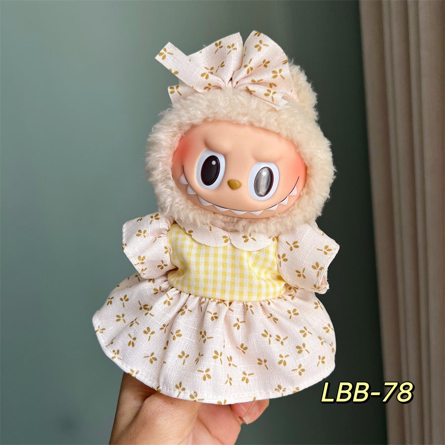 Ropa y Zapatos Chunky Estilo Urbano para Labubu de 17 cm – Accesorios para Muñecas (Muñeca No Incluida)