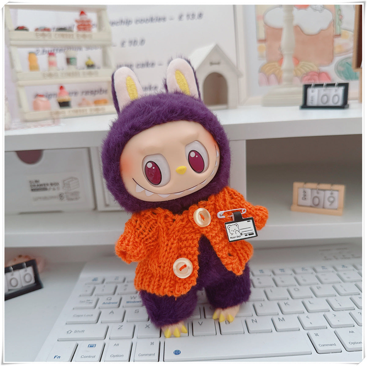 Tender Thread: Compatible with Labubu, Clothing Set, Accessories for 17cm Dolls, Accessories for Labubu (No Doll)
