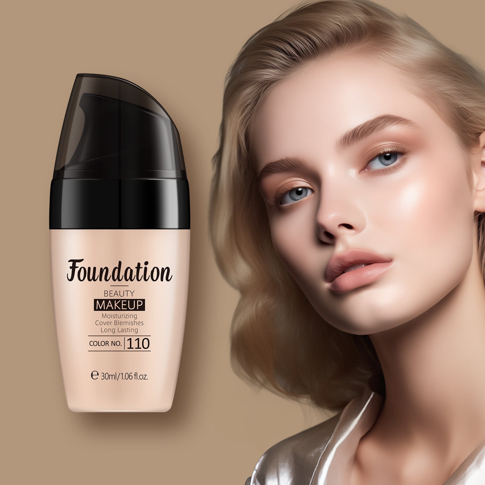 Base de Maquillaje LAIKOU de 30ML: Opciones de Color, Hidratante, Aprobada por la FDA, Envío Directo
