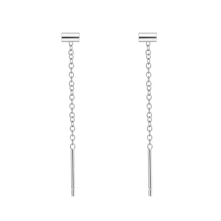 Pendientes Enhebrador en Plata 925 – Diseños de Trébol, Copo de Nieve, Corazón y Mariposa