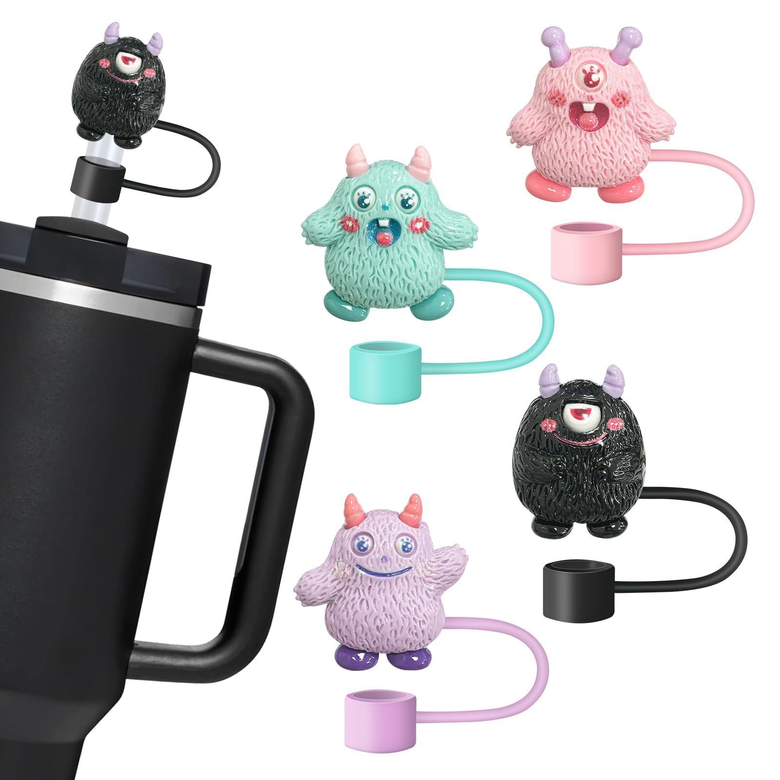 Tapa para Pajita de Vaso Stanley – Diseños de Flor con Cristales, Mariposa y Más