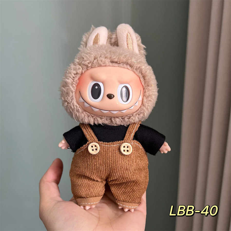 Ropa Nerd-Chic para Muñeca Labubu 17 cm – Accesorios de Moda (Muñeca No Incluida)