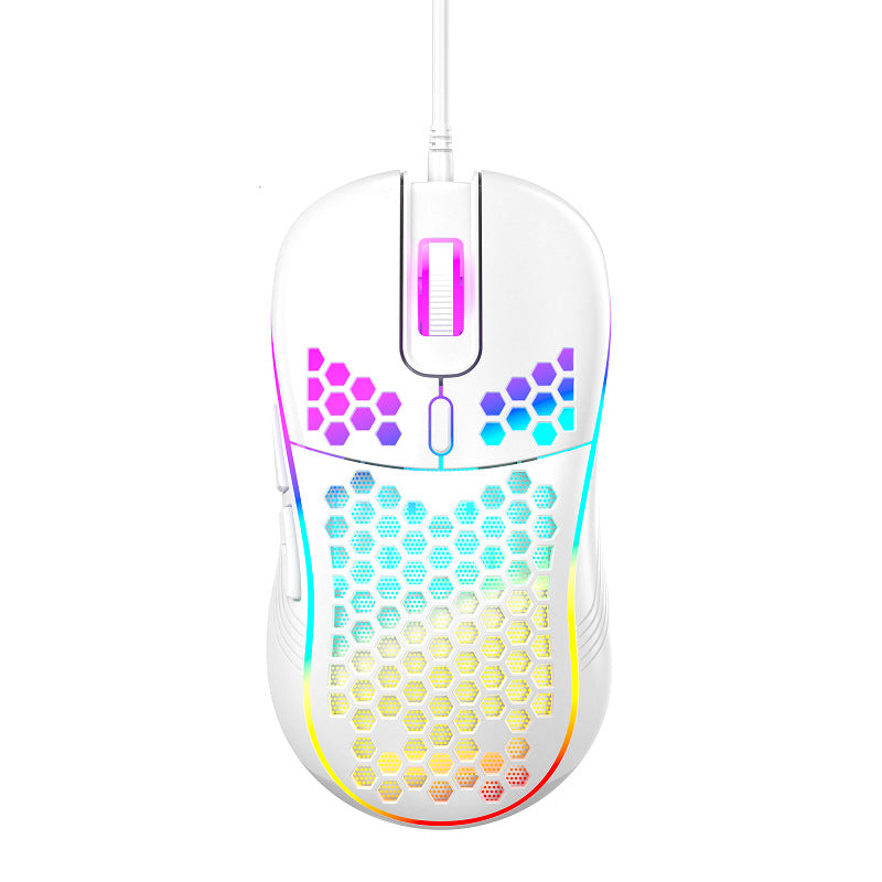 Ratón gaming ergonómico con retroiluminación RGB y diseño juvenil