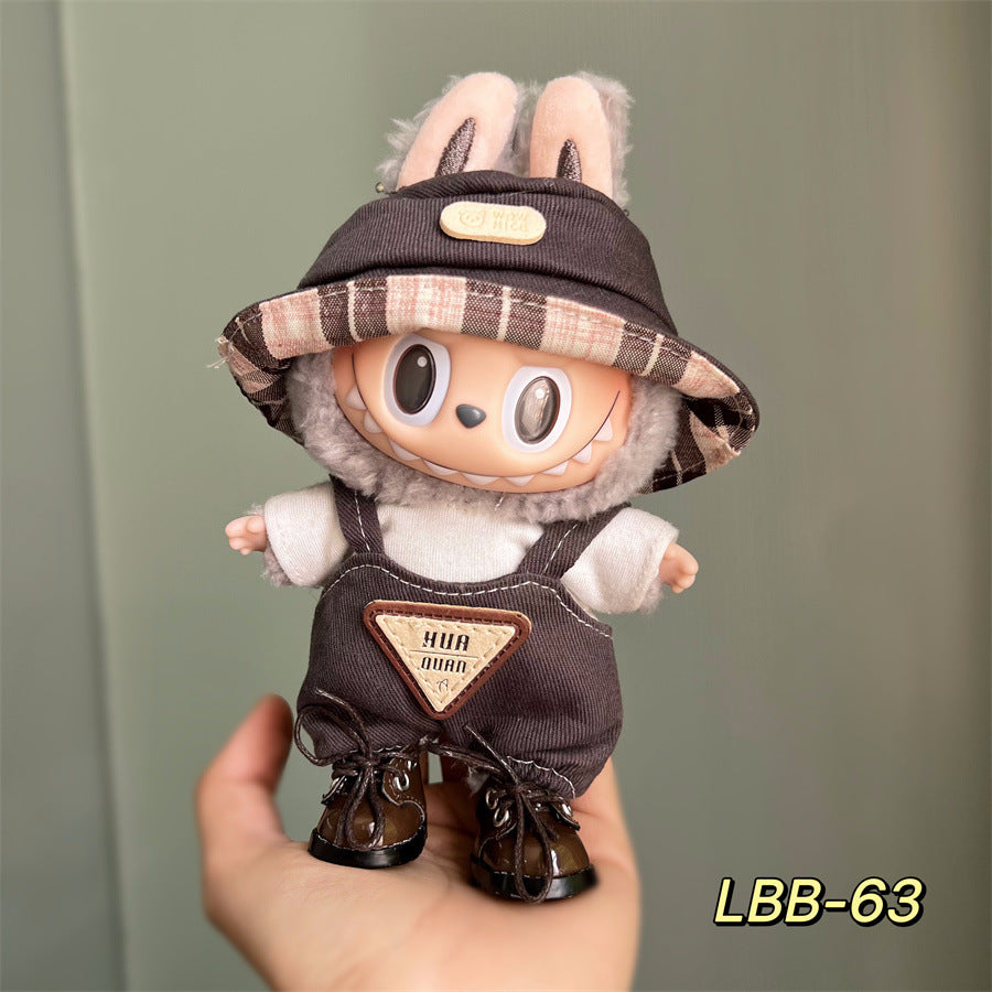 Ropa para Labubu de 17cm – Estilo Urban, Kawaii, Retro, Cosplay, preppy coreano y Más (Muñeca no incluida)