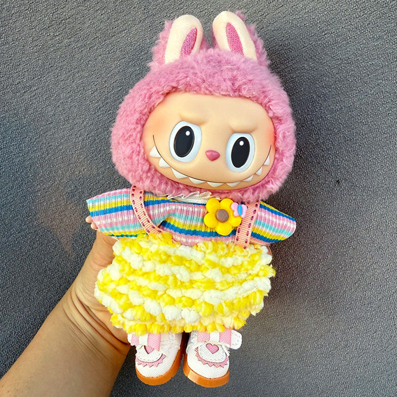 Bonitos conjuntos de Ropa y zapatos para muñecas:Accesorios para labubu de 17cm (Muñeca no incluida)