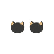 Pendientes Pequeños de Plata 925 – Diseño de Gato, Estrella y Triángulo