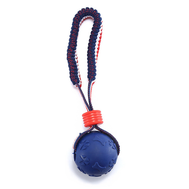 Pelota Tipo Neumático con Cuerda: Juguete Resistente para Perros, Entrenamiento y Limpieza Denta