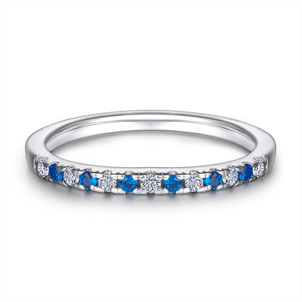 Argolla Retro para Mujer en Plata 925 – Micro Engastado con Zirconias