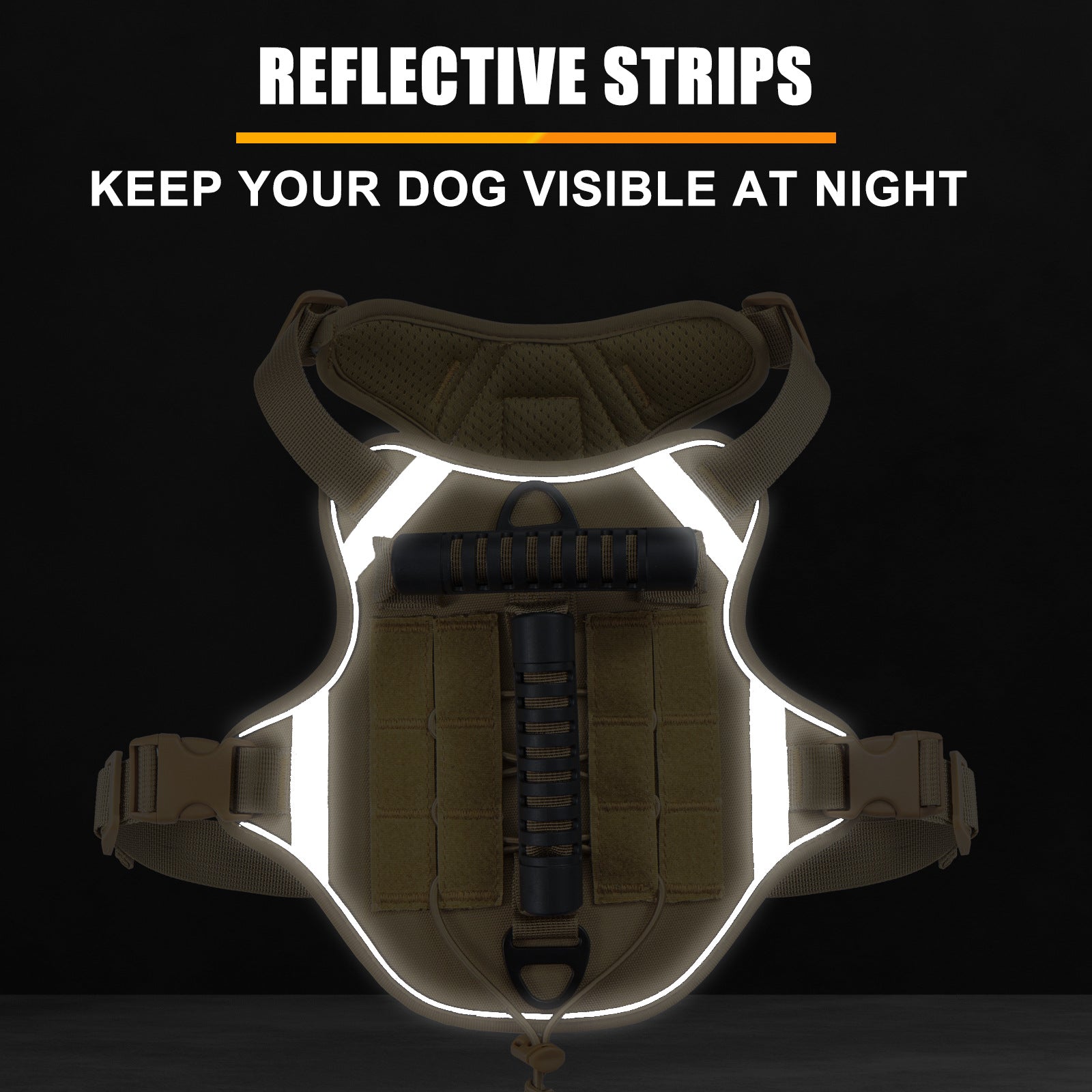 Military Dog Harness for Training: Breathable & Reflective