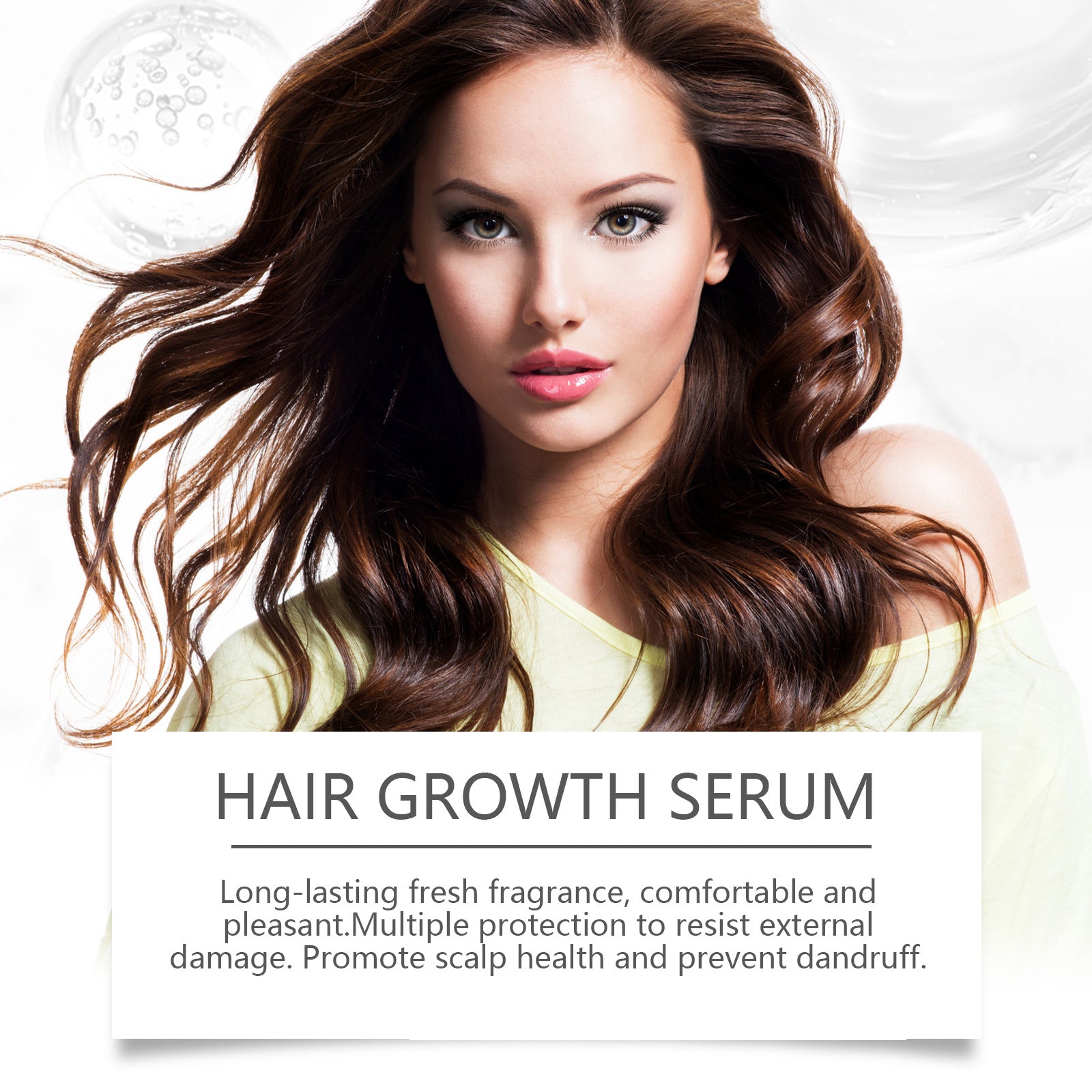 Serum capilar con ricino, romero y café para promover salud del cuero cabelludo, prevenir caspa y proteger contra daños externos.