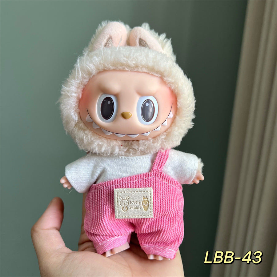 Ropa Nerd-Chic para Muñeca Labubu 17 cm – Accesorios de Moda (Muñeca No Incluida)