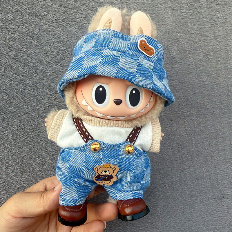 Bonitos conjuntos de Ropa y zapatos para muñecas:Accesorios para labubu de 17cm (Muñeca no incluida)