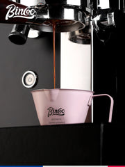 Taza de extracción de café Bincoo: taza de acero inoxidable de 100ml para espresso y leche