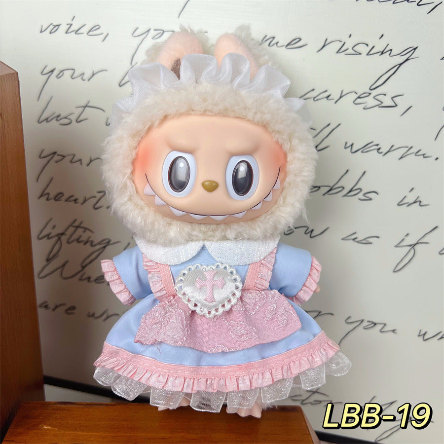 Ropa Divertida para Labubu de 17 cm – Accesorios con Diseños Tiernos para Muñecas (Muñeca no incluida)