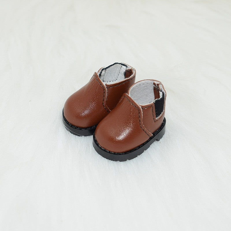 Botines marrones para muñecos Labubu de 17CM, parte de la colección de zapatos Labubu con llaveros para figuras de juguete.