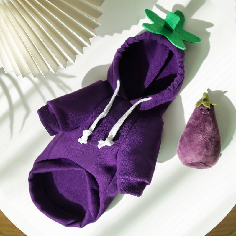 Sudadera con Capucha para Perros Pequeños y Medianos – Diseño de Frutas para Otoño e Invierno
